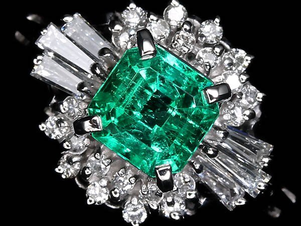 MM17030S【1円~】新品【RK宝石】≪Emerald≫ 艶やかなテリ!! 極上エメラルド 0.54ct 極上ダイヤモンド Pt900 高級リング ダイヤ拍卖