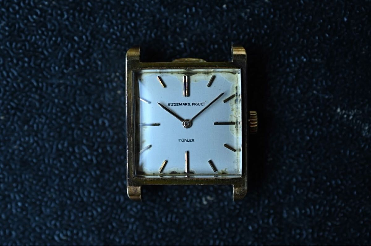 オーデマピゲ チューラー別注 レディース レクタンギュラー K18YG 金無垢 手巻き 白文字盤 ヴィンテージ 稼動品 腕時計 18金拍卖