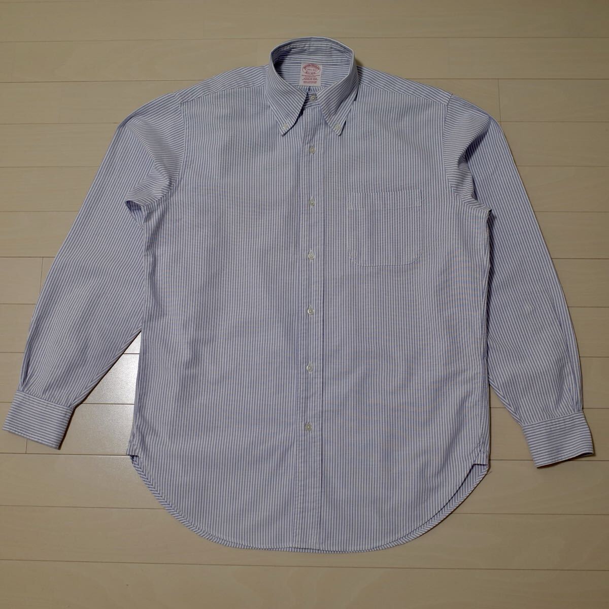 Brooks Brothers ブルックスブラザーズ アメリカ製 スーピマコットン ボタンダウン ドレスシャツ Madison Fit キャンディストライプ拍卖