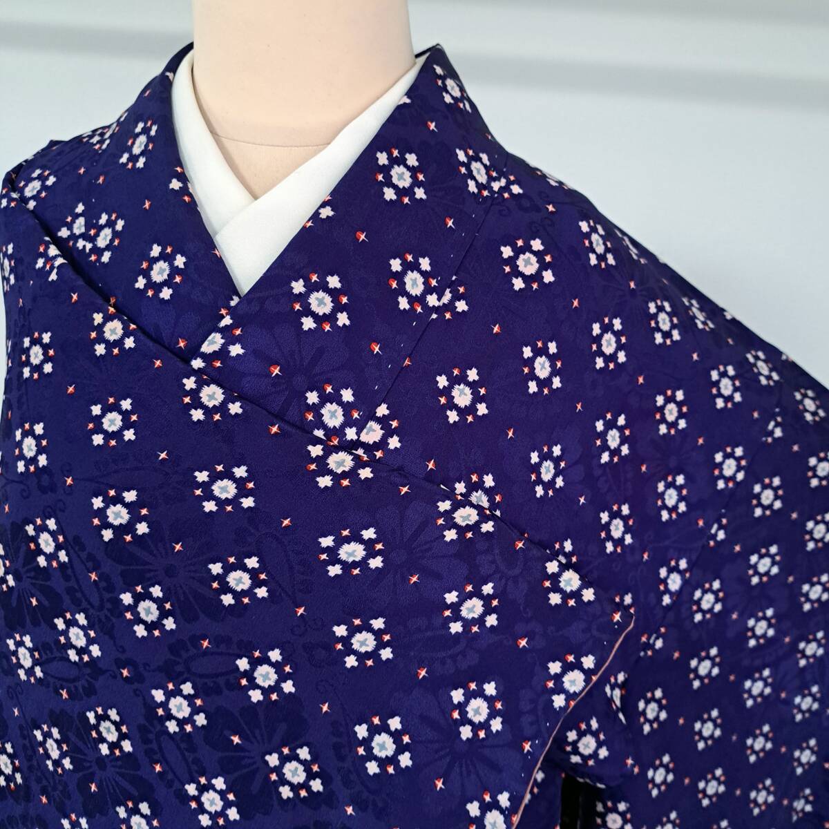 即決■着物の越田■裄63.5身丈157 正絹 アンティーク着物 カジュアル リメイクにも■め03R11拍卖