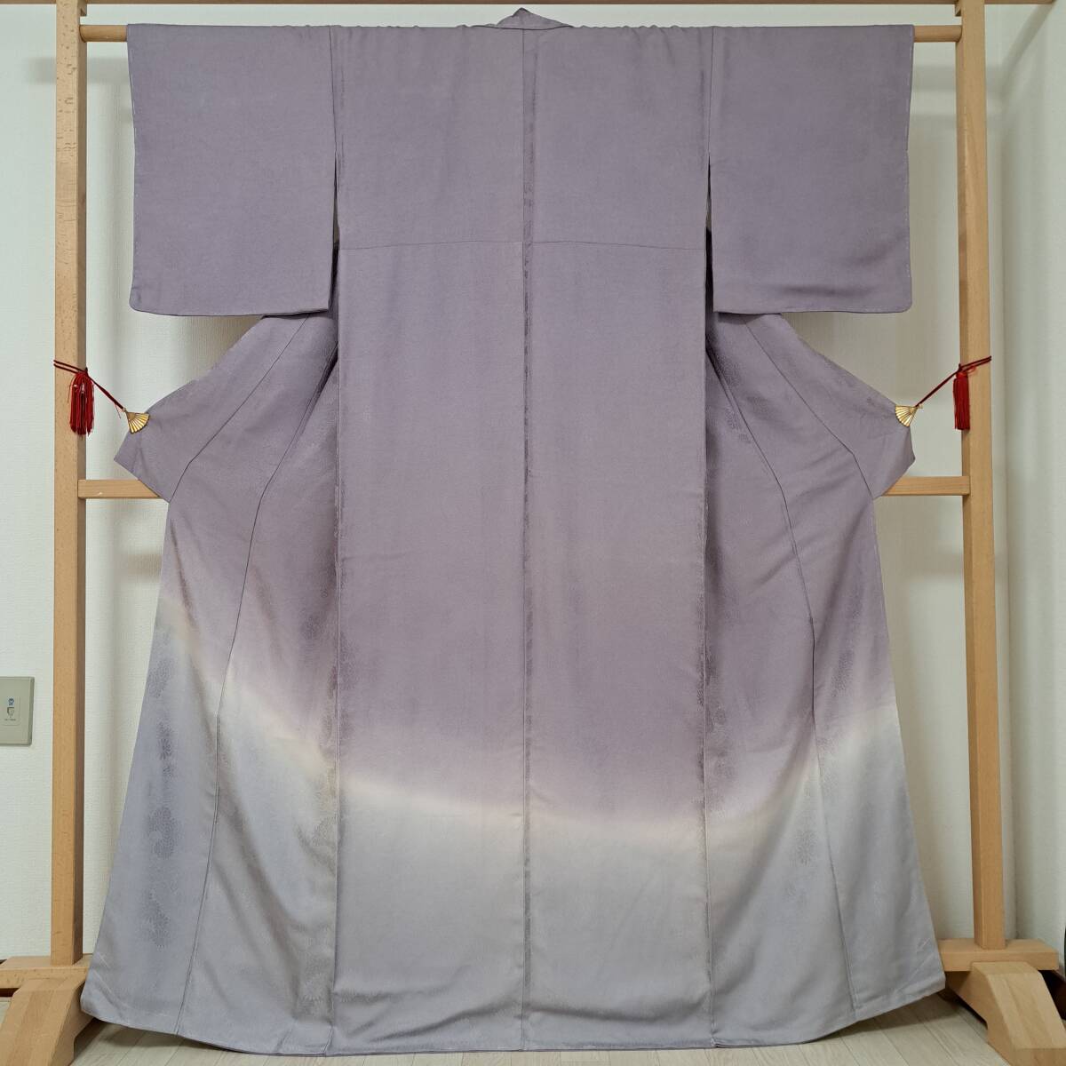 即決■着物の越田■裄67 身丈169 正絹 付下げ 紋無し 地紋 ぼかし お洒落着 お稽古 ちょっとしたパーティー トールサイズ ■め10R03拍卖