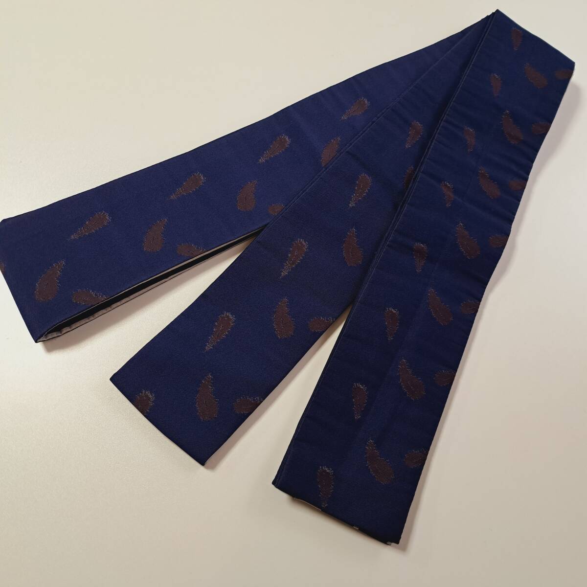 即決■着物の越田■幅10 長さ454 角帯 ふりふ ペーズリー風 オシャレ ■め20J01拍卖