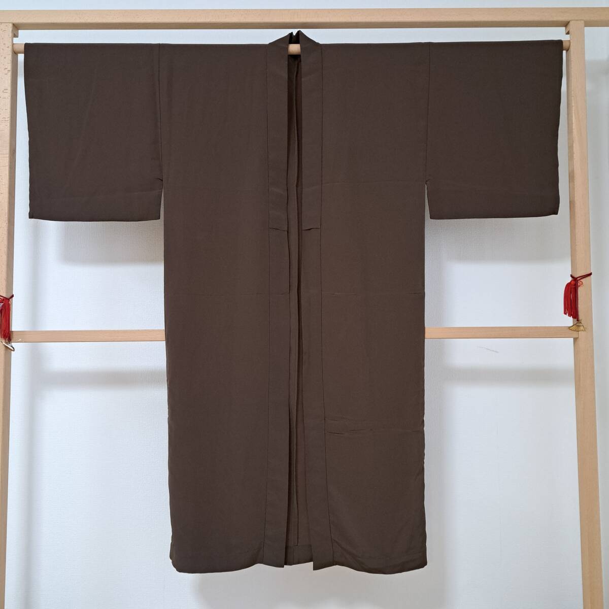 即決■着物の越田■裄73.5身丈135.5 正絹 襦袢 男物 単衣 ポリエステル 洗濯OK ■め27R01拍卖