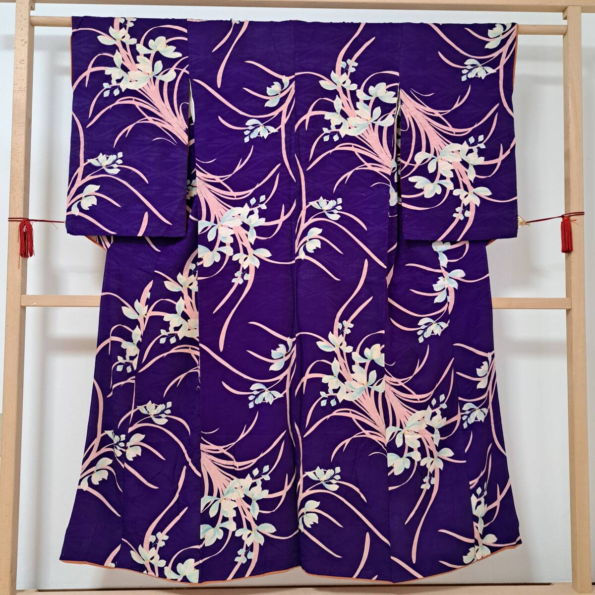 即決■着物の越田■裄62身丈152正絹 アンティーク着物 リメイク ハギレ向け■め27R06拍卖