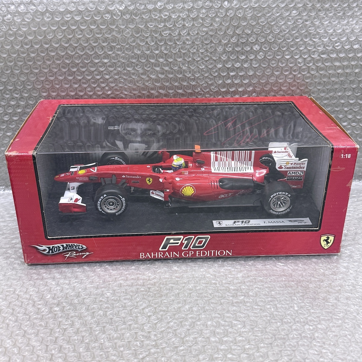 ●●ホットウィール 1/18 ミニカー FERRARI F10 フェリペ・マッサ バーレーンGPエディション拍卖