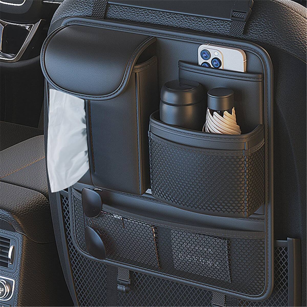 車用シートバックポケット 後部座席収納 車内収納袋 汚れ防止 車用収納ポケット 省スペース 収納バッグ 簡単に取り付け 大容量 MOTI037 拍卖