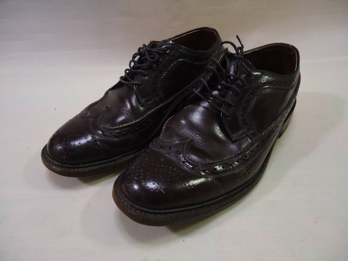 REGAL リーガル ウイングチップ レザーシューズ ビジネスシューズ ダークブラウン 濃茶 サイズ 24.5cm EE拍卖