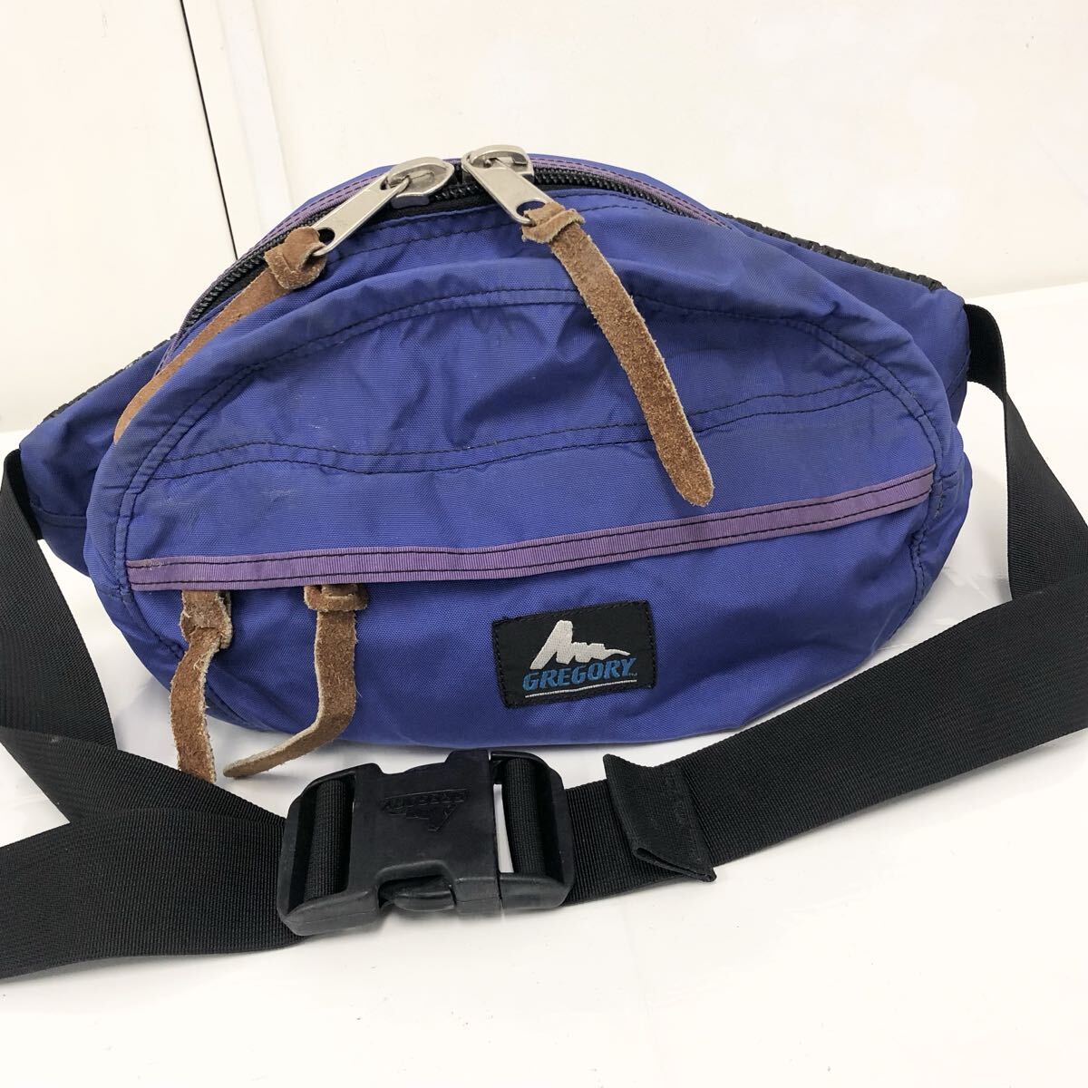 GREGORY グレゴリー ボディバッグ ウエストバッグ パープル USA製 鞄 アウトドア ユニセックス クロスボディ ナイロン 中古品拍卖