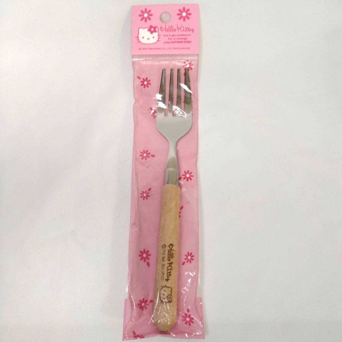 ★1998年 ハローキティ リトルフォーク(約17cm) 日本製 サンリオ×キャプテンスタッグ コラボ SANRIO CAPTAIN STAG レア/希少 当時物拍卖