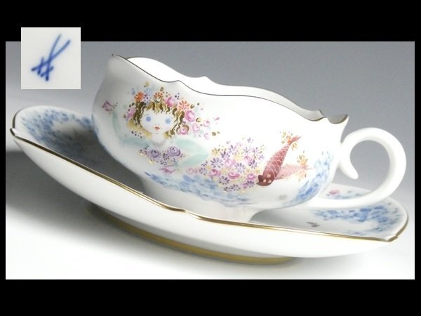 マイセン Meissen 最高級シリーズ ミッドサマーナイトドリーム 真夏の夜の夢 ① カップ&ソーサー カップNo.2 ソーサーNo.1 n730拍卖