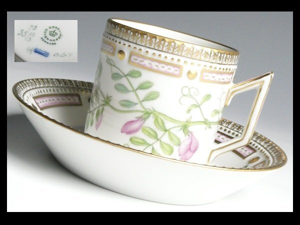 ロイヤルコペンハーゲン 最高級シリーズ フローラダニカ コーヒー カップ&ソーサー ① n717拍卖