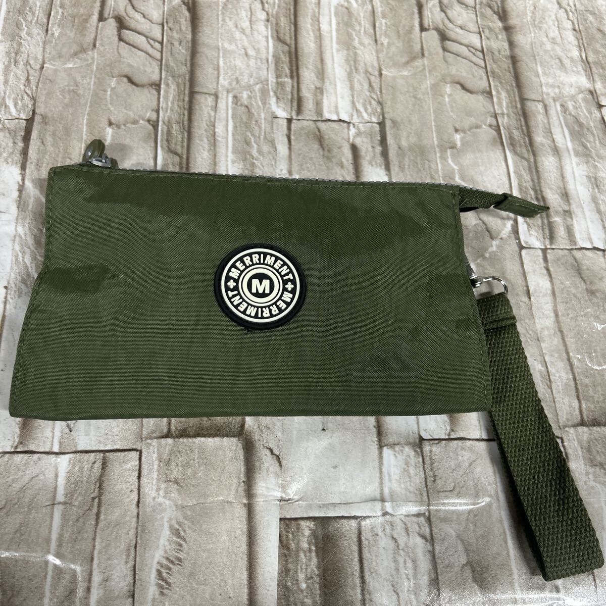 SKAM-2542 ▲ ポーチ メリーメント MERRIMENT カーキ 美品 ウエストポーチ ミリタリー 小物入れ拍卖