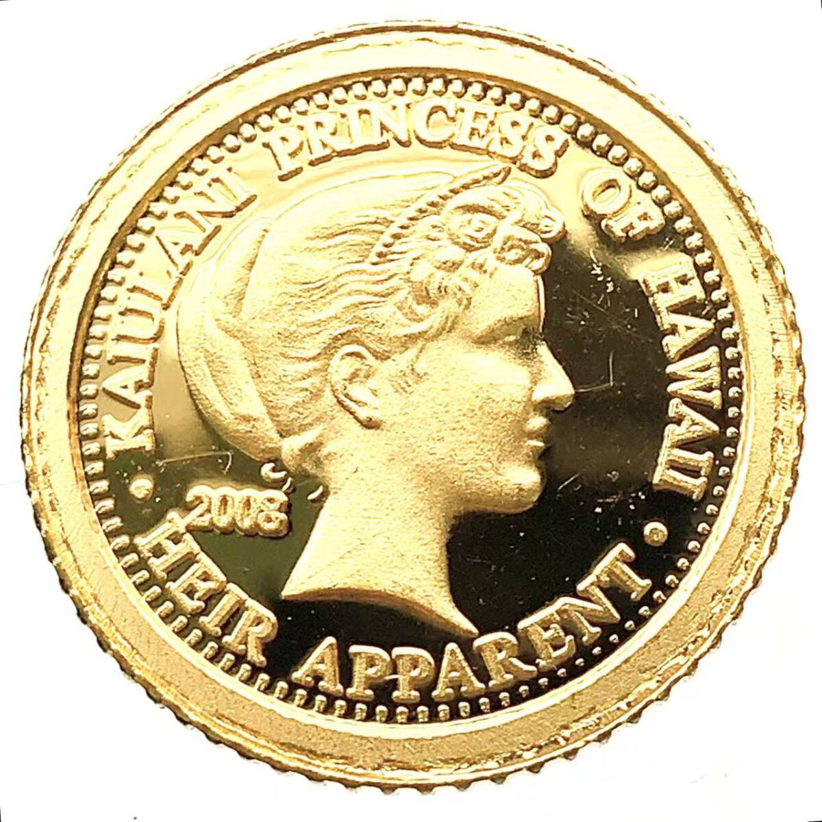 23507 ビクトリア カイウラニ王女 イルカ金貨 ハワイ イエローゴールド 2008年 1.5g 1/20オンス 純金コイン 24金 コレクション Gold拍卖