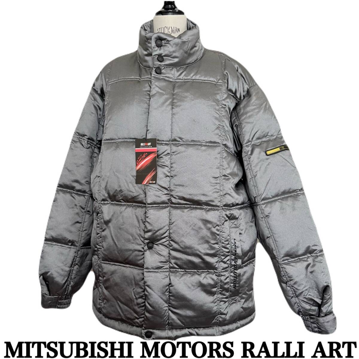ラリーアート MITSUBISHI MOTORS RALLI ART 三菱モータース LANCER EVOLUTION 中綿 ジャケット ブルゾン M ガンメタリック デッドストック拍卖