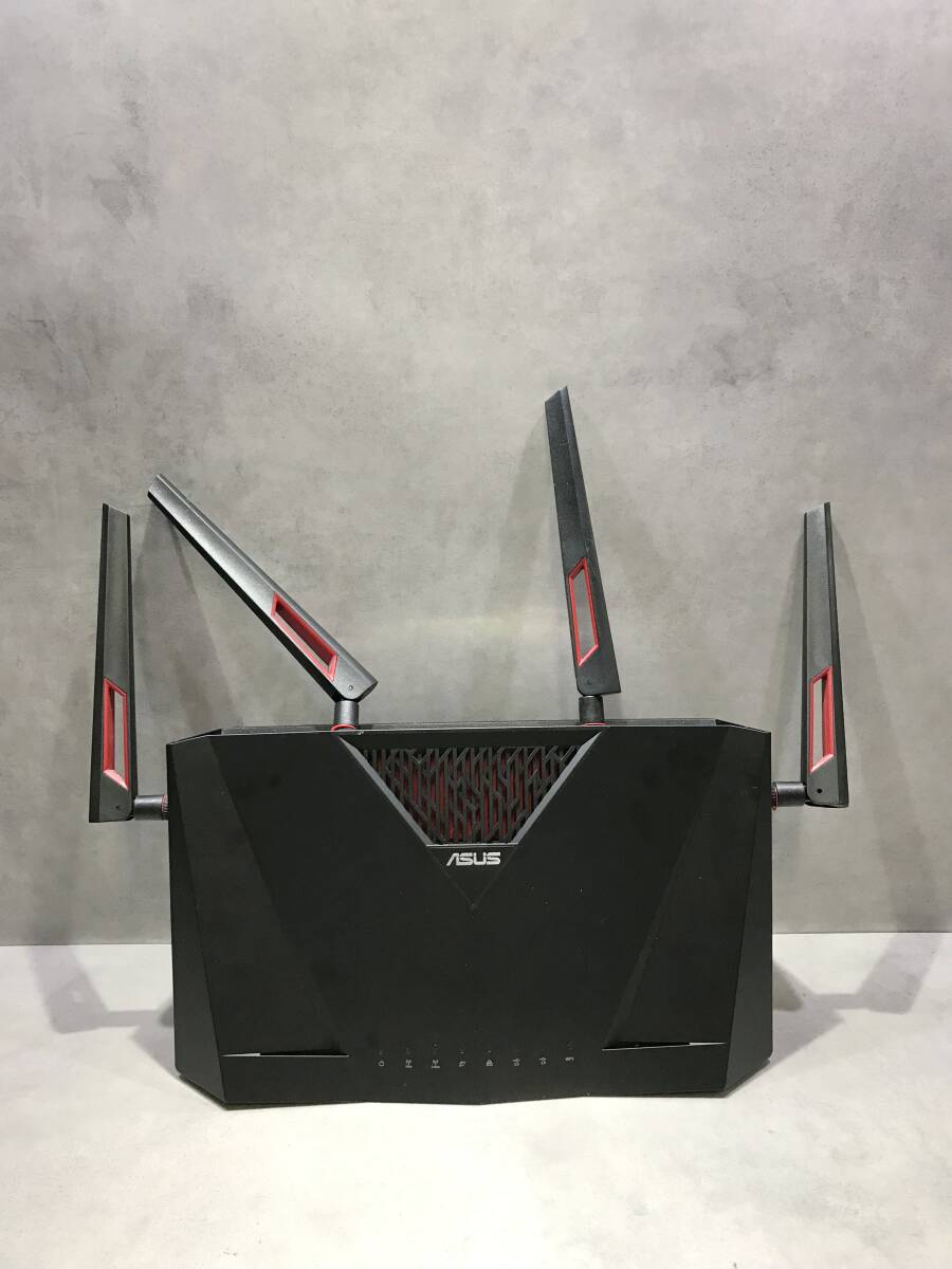 無線Wi-Fiルーター【S14190◎】ASUS RT-AC88U エイスースー デュアルバンド対応 メッシュ ルーター【通電のみ】251028拍卖