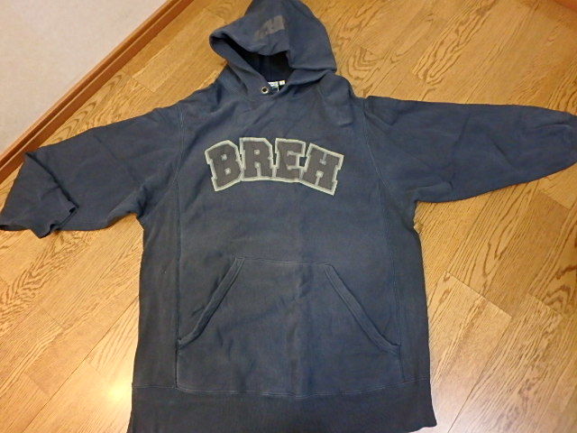 (80s010k)breath more basic パーカー サイズL 紺 古着 BREH BR21 メンズ 男性 (北海道・沖縄・離島は発送不可)拍卖