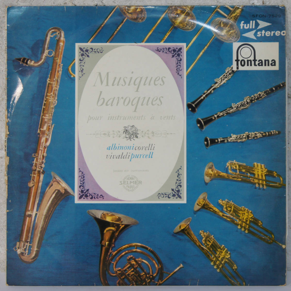 01024i 12LP★ Mudsiques baroques ★ SFON-7529 17世紀の管楽器音楽 コレルリ アルビノーニ ヴィヴァルディ パーセル 聖マルコ など拍卖