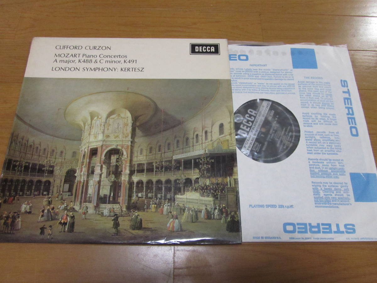 モーツァルト ピアノ協奏曲第23番 第24番 英DECCA SXL6354 ケルテス カーゾン拍卖