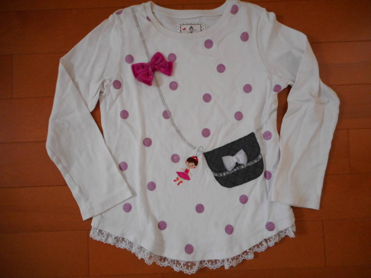 ☆中古 ミキハウス リーナちゃん カットソー Tシャツ 120拍卖