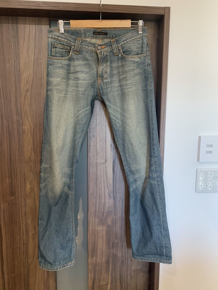 ヌーディジーンズ 32 インディゴ デニム ジーンズ Lee リーバイス 好きにLevi''s拍卖