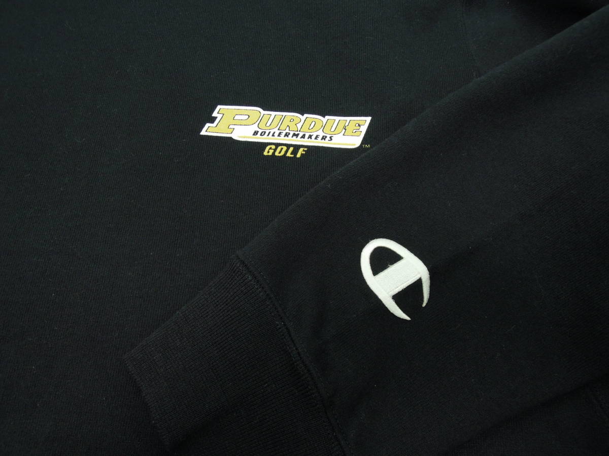 激レア 90'S Champion チャンピオン ビッグワンポイント スウェット トレーナー ブラック 黒 USA拍卖