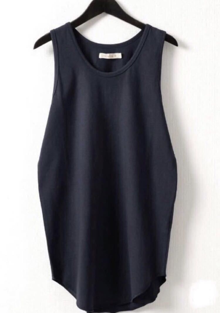 オーガニックコットン ロングタンクトップ グレー拍卖