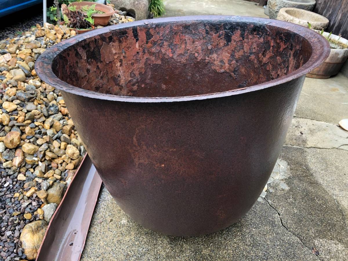 大幅値下げ!期間限定価格!レトロ品希少五右衛門風呂!!あなた次第で色々!ラスト1つです!早い者勝ち!拍卖