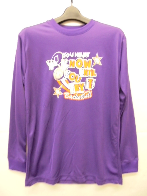 【KCM】XEB-F13-160★新品未使用品★【XTS/エックスティーエス】ジュニア 長袖Tシャツ 吸汗速乾 DRY PLUS 160 パープル拍卖
