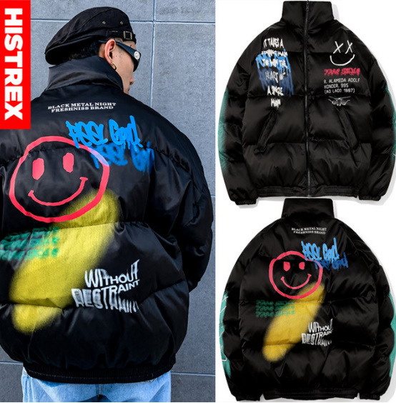 x215 男性 ヒップホップ ジャケット パーカー 冬コート ウインドブレーカー カラーパターン4種 3サイズ(M L XL)選択拍卖