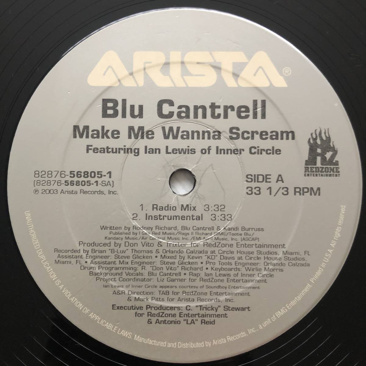 試聴 / Blu Cantrell Featuring Ian Lewis Of Inner Circle / Make Me Wanna Scream /Arista/R&B/'03/big hit !!/12inch拍卖