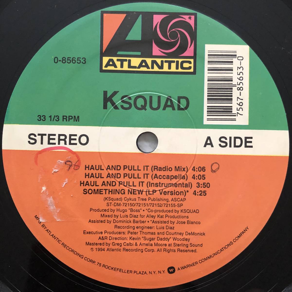 試聴 / KSQUAD / HAUL AND PULL IT /Atlantic/reggae/dancehall/HipHop/'94/big hit !!/12inch拍卖