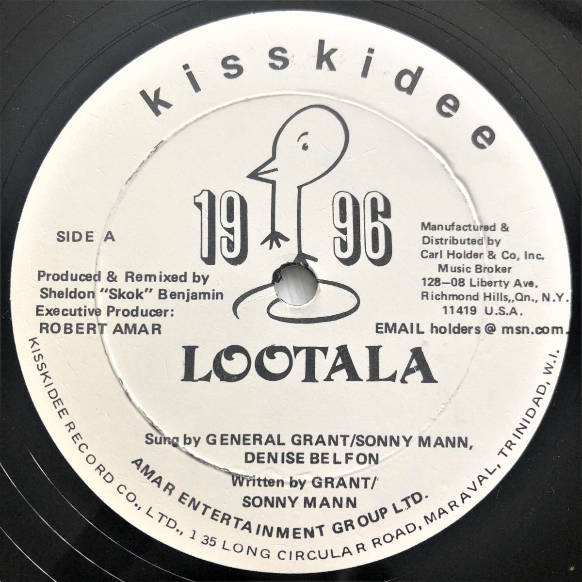 試聴 / GENERALGRANT & SONNY MANN & DENISE BELFON / LOOTALA /Kisskidee Records/reggae/Soca/'96/big hit !!/12inch拍卖