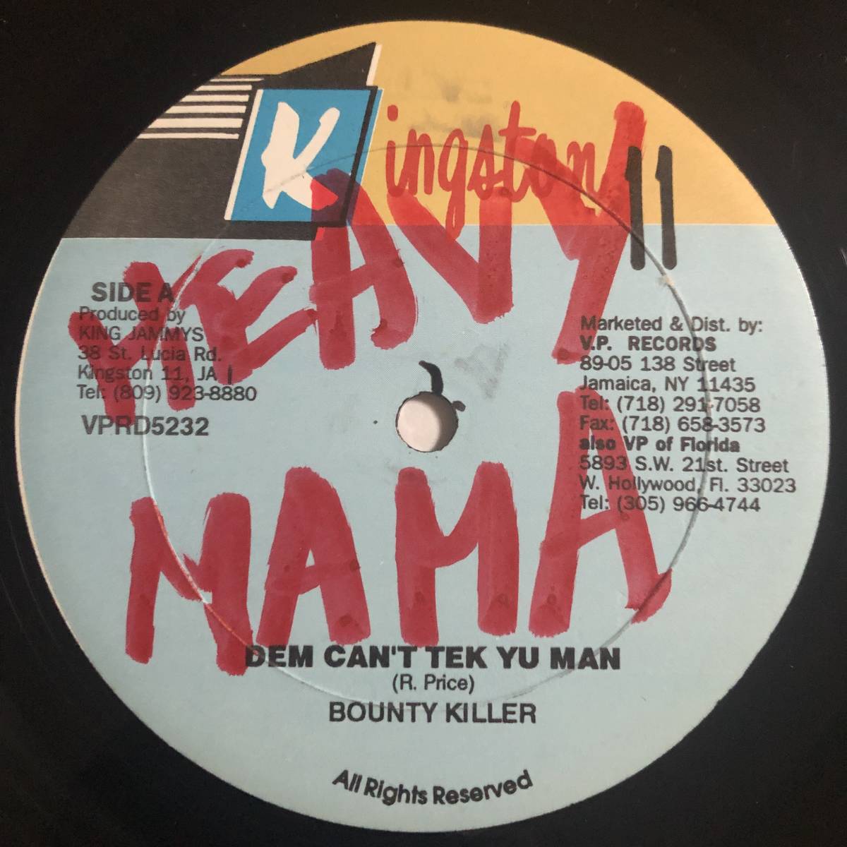 試聴 / BOUNTY KILLER / DEM CAN'T TEK YU MAN /Kingston 11/Reggae/Dancehall/'93/big hit !!/12inch拍卖