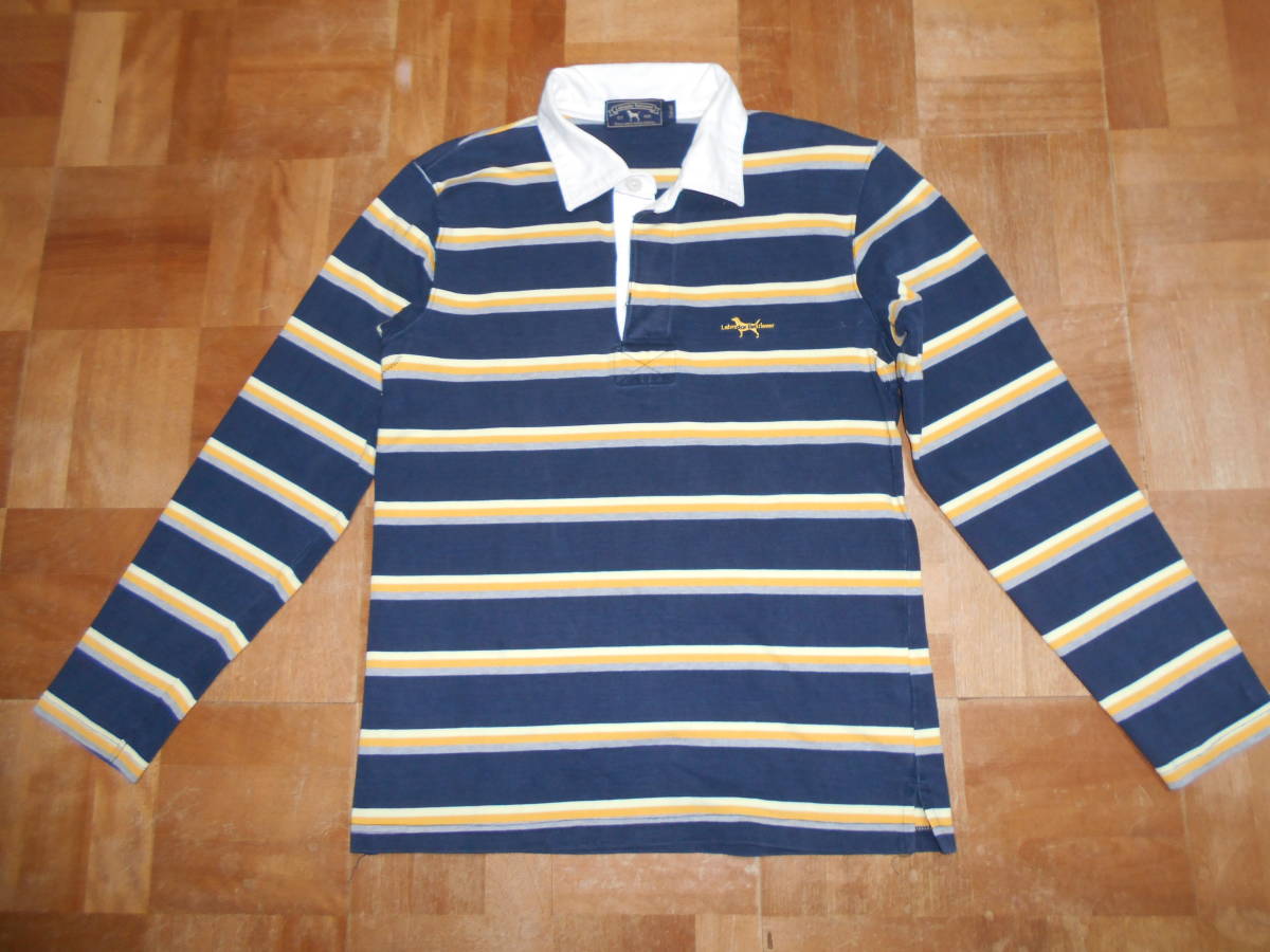 ★Labrador Retriver 左胸刺繍 長袖ボーダーラガーシャツ 日本製★マルチsizeS★拍卖