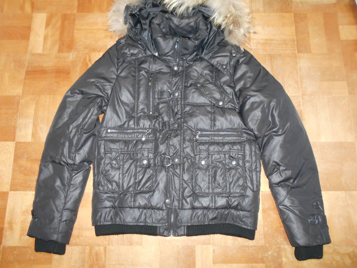 ★POINT CHARY no.186603 デザインダウンパーカ★黒sizeM★拍卖