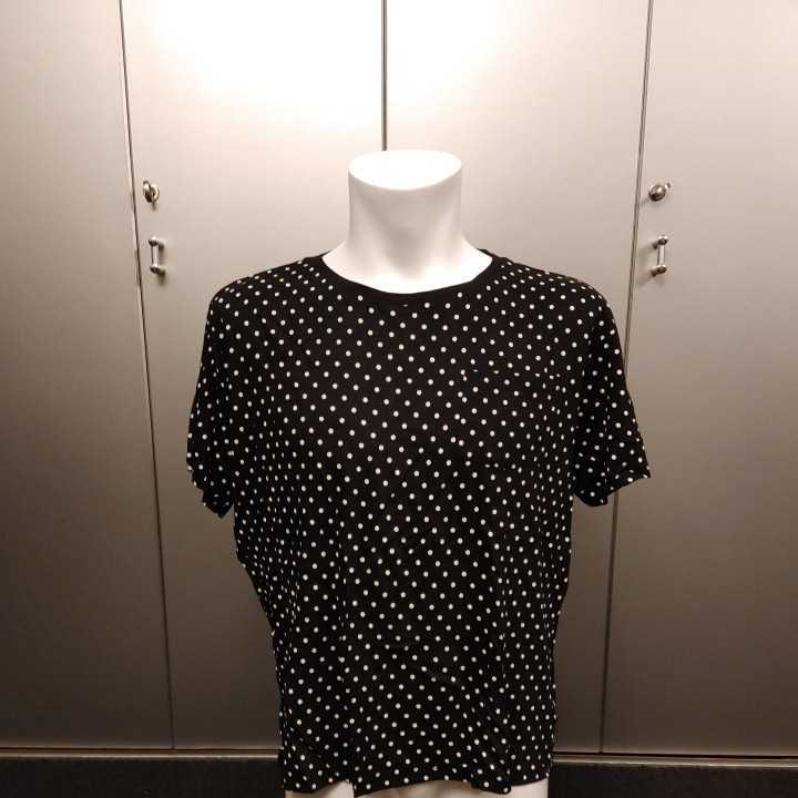 ★H&M 半袖Tシャツ 水玉 ドット 柄 黒拍卖