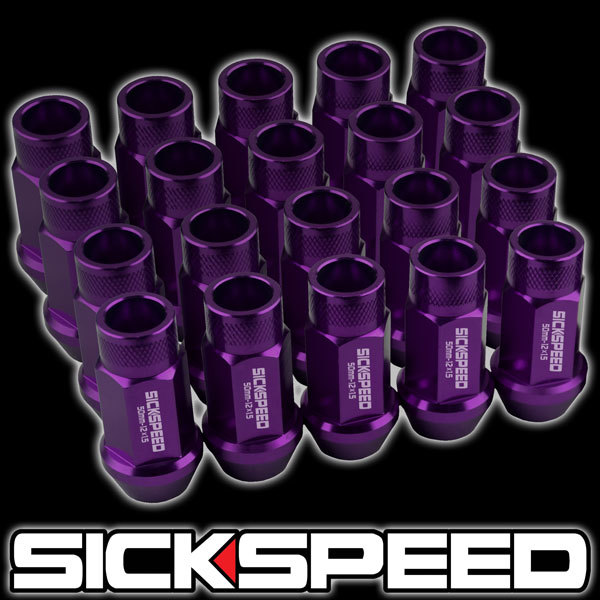 シックスピード ホイールナット パープル M12xP1.25 50mm 20本 USDM JDM レーシングナット アルミナット SICKSPEED 紫拍卖