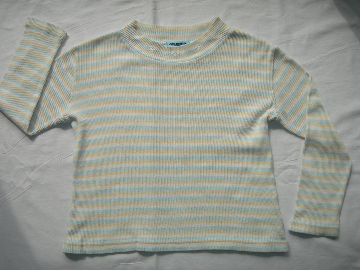 pom ponette ハイネックカットソー(ボーダー) サイズ110拍卖