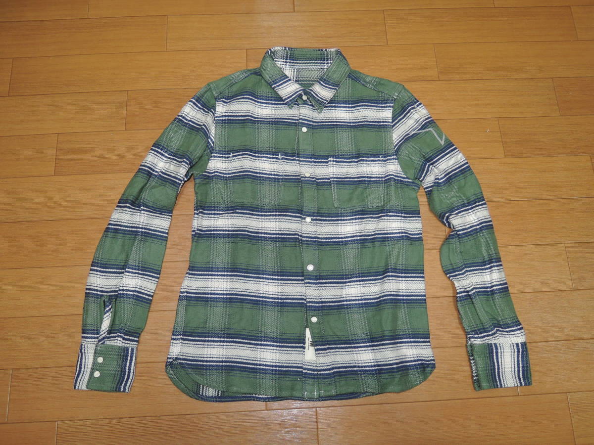 エム M リバーシブル チェック ネルシャツ S 緑系 TMT / 長袖シャツ M THANK YOU FRIENDS拍卖