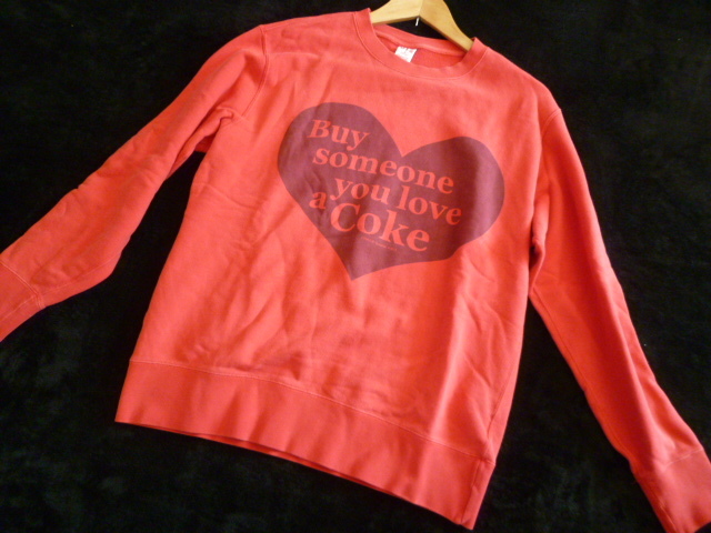 UNIQLO/ユニクロ○コカ・コーラコラボ赤トレーナーM/cocacolaレッド○ST1015拍卖