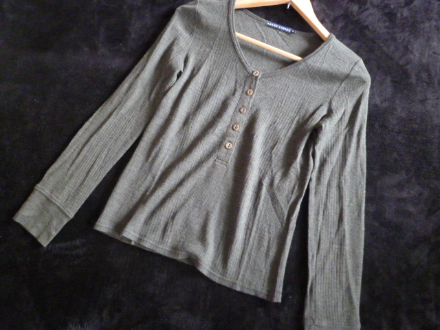 RALPH LAUREN/ラルフローレン○深緑ヘンリーニットM/グリーン系長袖トップス○⑤ST1022拍卖