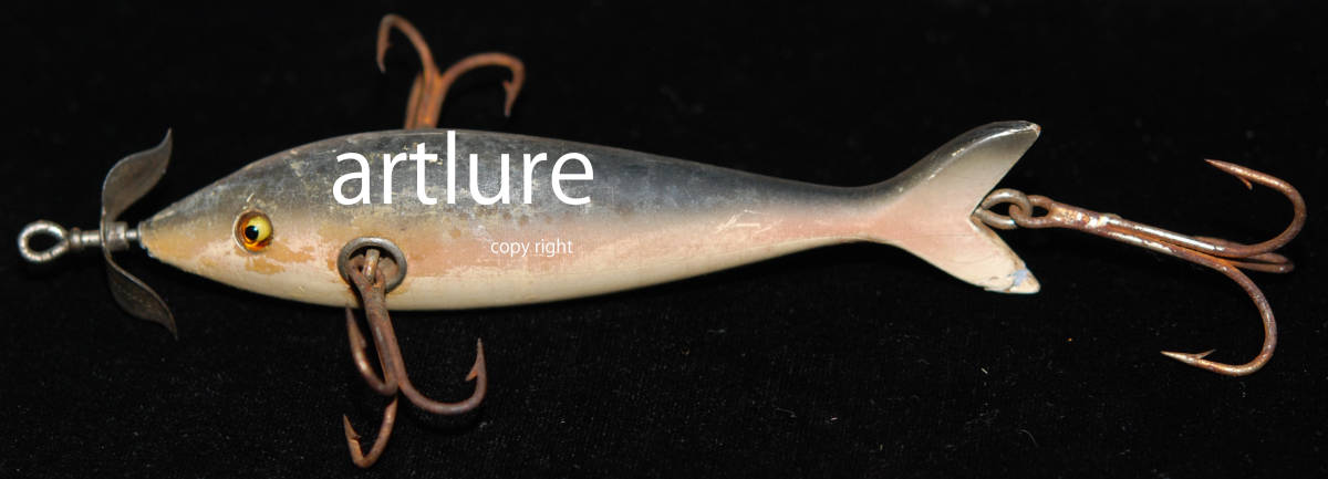 HEDDON BLACK SUCKER MINNOW 、VINTAGE WOODEN LURE、 GLASS EYE  ヘドン ブラックサッカー 1913年希少  拍卖