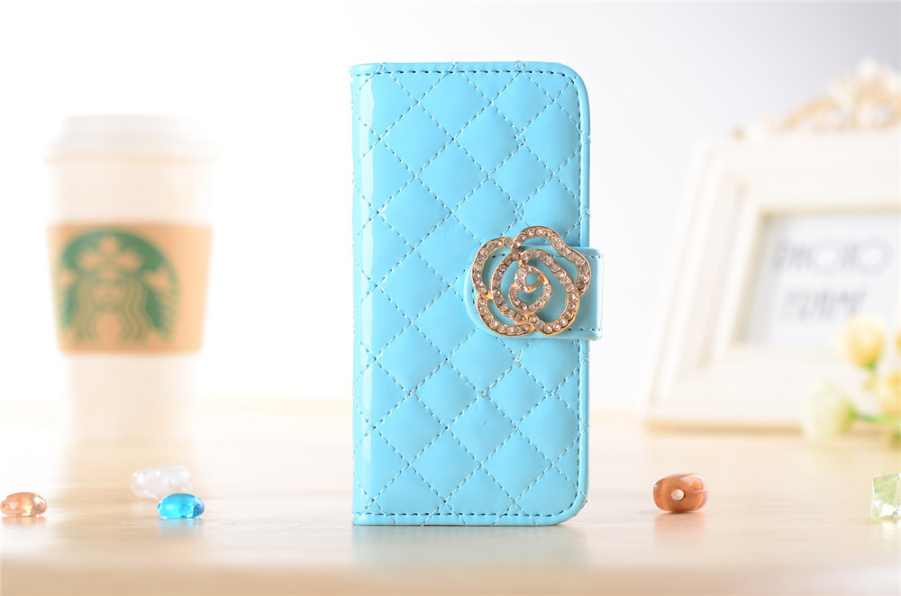 iphone6plus レザーケース アイフォン6sプラス ケース iphone6splus キルティングケース 手帳型 E ブルー拍卖