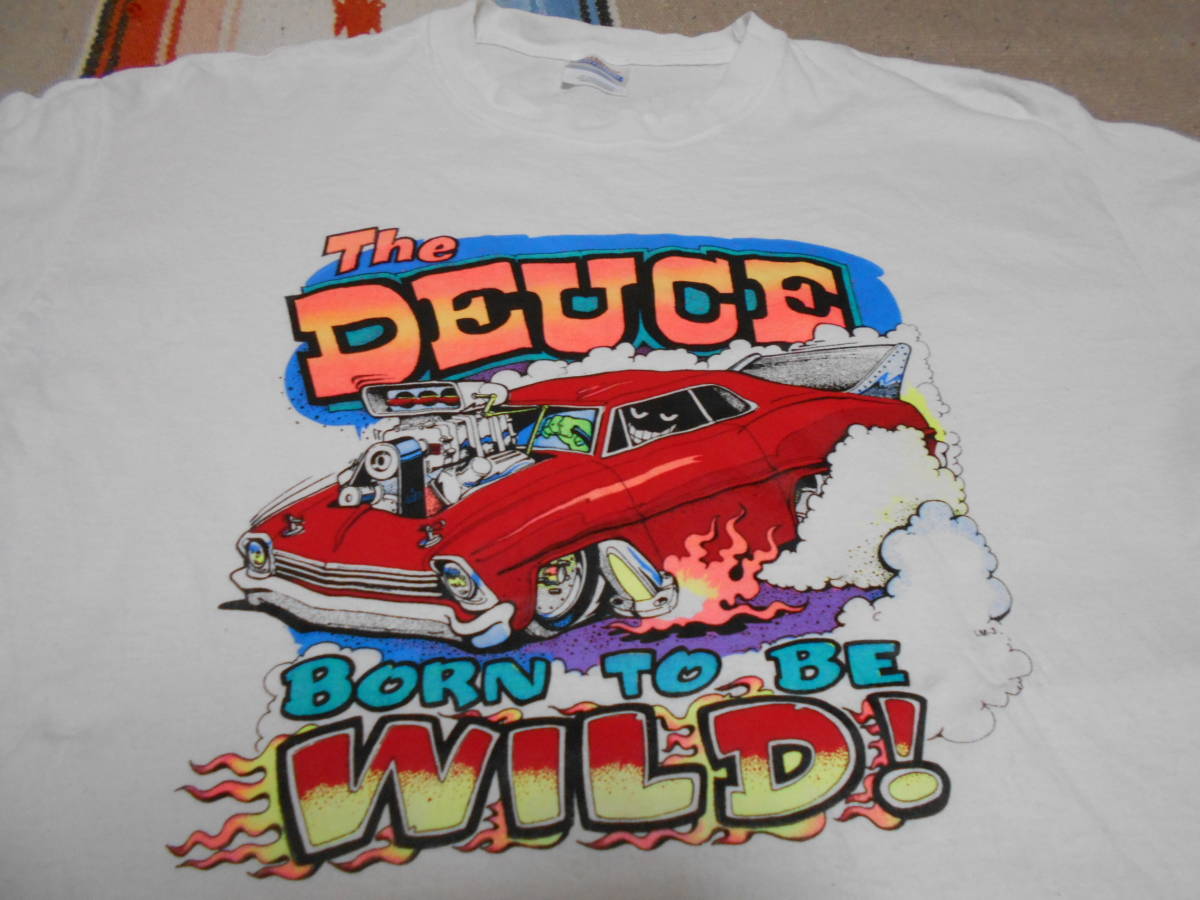 1980S THE DEUCE BORN TO BE WILD HANES HOTROD GRAFFITI DRAG RACE CHEVROLET FORD DATSUN STP アメ車 スーパーチャージャー へインズ拍卖