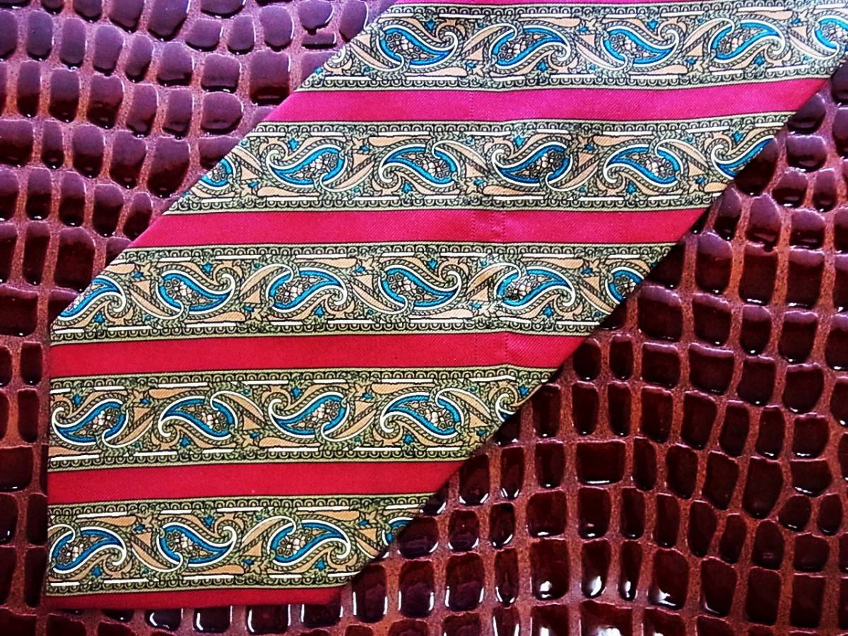 E077R●在庫処分SALE●a.テストーニ「ペイズリー」【a.testoni】ネクタイ拍卖