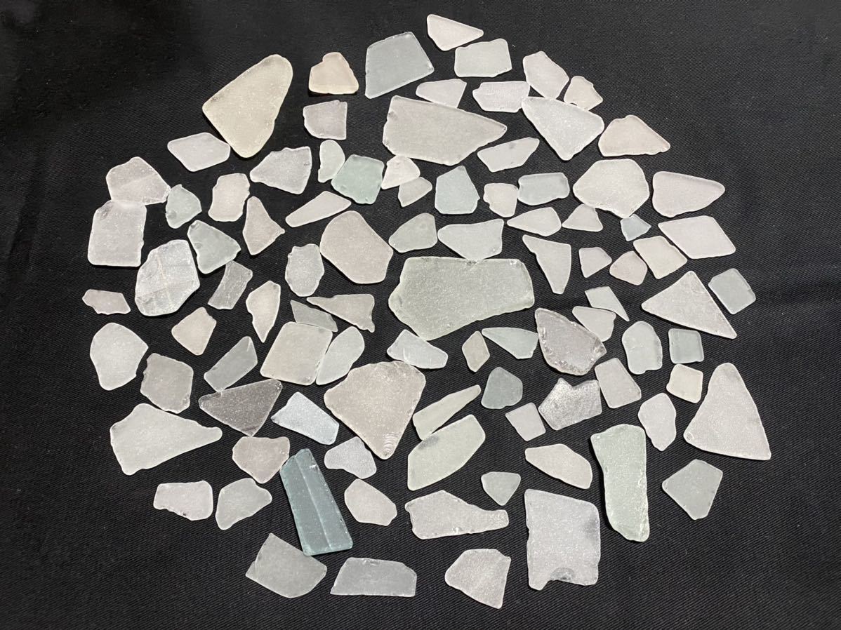 平板シーグラス 300g S581 ビーチグラス レア 平な板セット ガラス 工作や作品造りにどうぞ拍卖