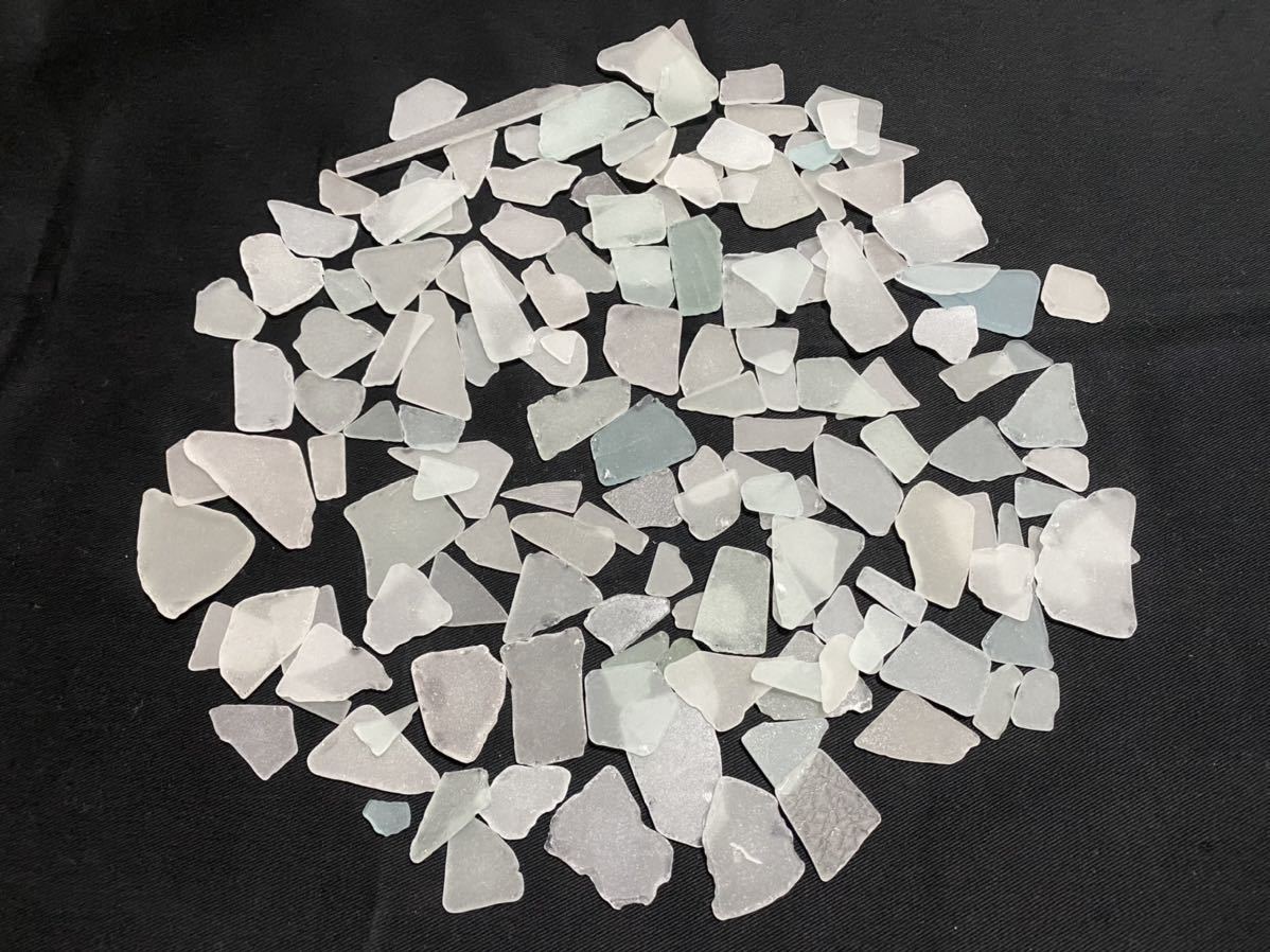 平板シーグラス 300g S582 ビーチグラス レア 平な板セット ガラス 工作や作品造りにどうぞ拍卖