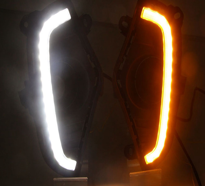 A054 トヨタRAV4 50系 クールなフロントバンパーデイライトウィンカー ダブルファンクションLEDデザインウィンカー拍卖