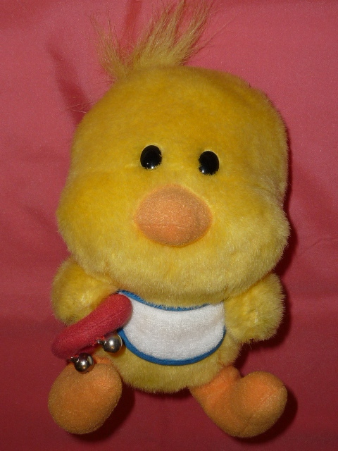 激レア!カワイイ♪チキンラーメン ガラガラ持った ひよこちゃん ぬいぐるみ (非売品)拍卖