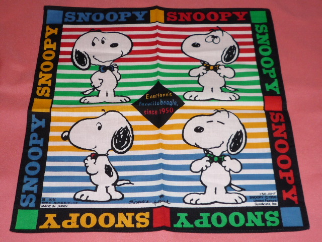 激レア!カワイイ♪ レトロ スヌーピー はんかち ハンカチ 日本製☆拍卖
